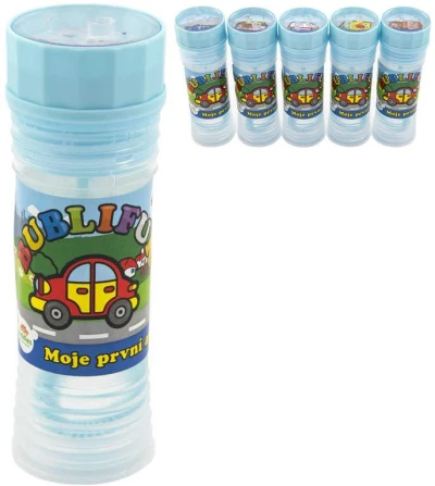 Bublifuk Moje prvé autá 50ml bublifukovač voňajúci ovocný s hrou vo viečku 5 druhov Bublifuk Moje prvé autá 50ml bublifukovač voňajúci ovocný s hrou vo viečku 5 druhov