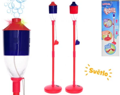 Bublifukovač louč 132cm na baterie s náplní 350ml Světlo 2 barvy