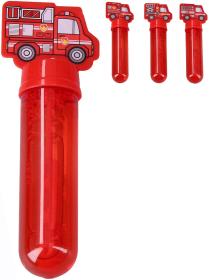 Bublifukovací hůlka hasičské auto 14cm dětský bublifukovač 4 druhy