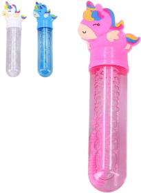 Bublifukovací hůlka jednorožec 14cm dětský bublifukovač 3 barvy