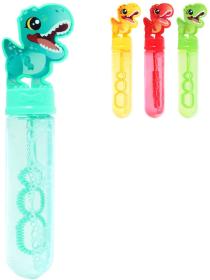 Bublifukovací hůlka s dinosaurem 30ml dětský bublifukovač 4 barvy