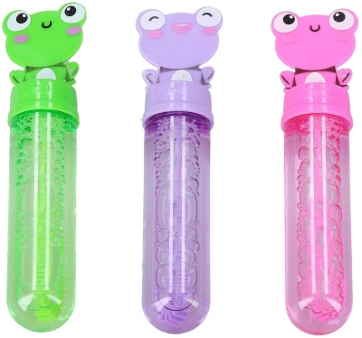 Bublifukovací hůlka žába 14cm dětský bublifukovač 4 barvy