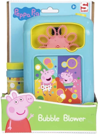 Bublinovač prasátko Peppa Pig elektronický bublifuk set s náplní plast Bublinovač prasátko Peppa Pig elektronický bublifuk set s náplní plast