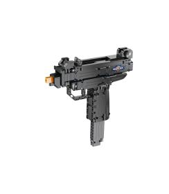 CaDA stavebnice samonabíjecí pistole Micro UZI, 359 dílků, střílí plastové tyčinky.