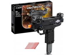 CaDA stavebnice samonabíjecí pistole Micro UZI, 359 dílků, střílí plastové tyčinky.