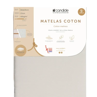 Candide Matrace Cotton béžová 60x120x13 cm