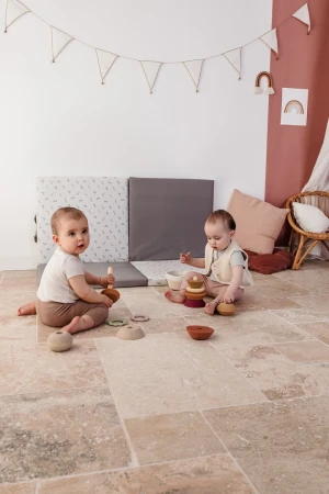 Candide Skládací dětská hrací matrace polstrovaná 3v1 Bunny