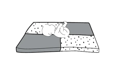 Candide Skládací dětská hrací matrace polstrovaná 3v1 Bunny