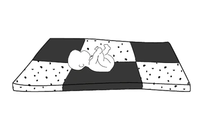 Candide Skládací dětská hrací matrace polstrovaná 5v1 BlackWhite
