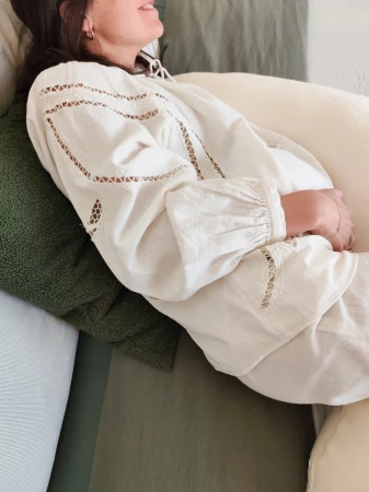 Candide Těhotenský a kojící polštář Multirelax 3v1 Ecru Cotton