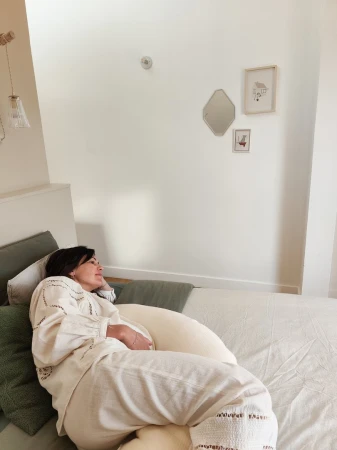 Candide Těhotenský a kojící polštář Multirelax 3v1 Ecru Cotton