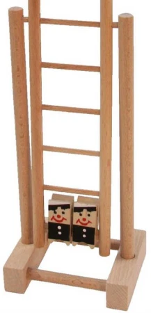 Ceeda DŘEVO Žebřík se šplhající figurkou Kominík (dřevěná hračka)