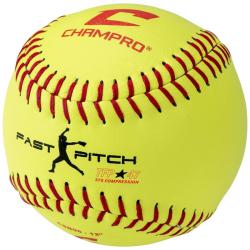 CHAMPRO Fastpitch loptička softbalová 12 žltá kožená