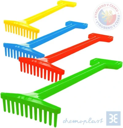 Chemoplast Hrábě (hrabičky) velké na písek plastové 4 barvy Chemoplast Hrábě (hrabičky) velké na písek plastové 4 barvy