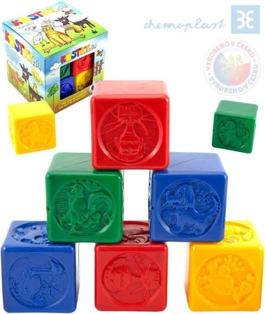 Chemoplast Set 8 baby kostek PH plastové kostičky barevné v krabičce Chemoplast Set 8 baby kostek PH plastové kostičky barevné v krabičce