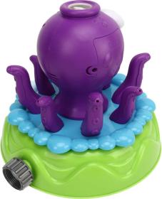Chobotnice stříkací fontána / bublifuk 2v1 stříká vodu na baterie 2 barvy