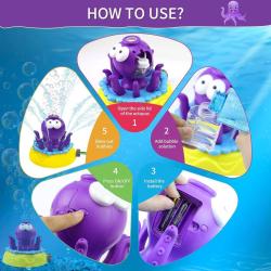 Chobotnice stříkací fontána / bublifuk 2v1 stříká vodu na baterie 2 barvy