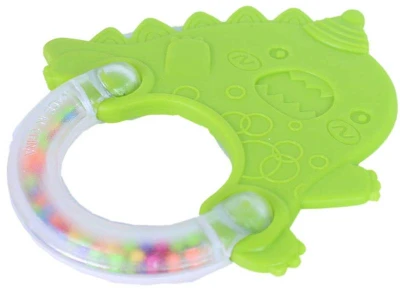 Chrastítko a hryzadlo baby dinosaurus plastové na karte pre bábätko