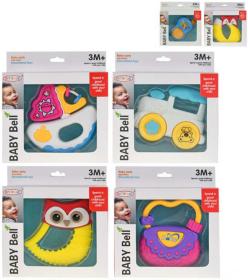 Chrastítko baby 8-11cm 6 druhů různé barvy plast pro miminko Chrastítko baby 8-11cm 6 druhů různé barvy plast pro miminko