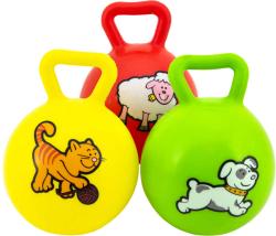 Chrastítko baby míč s úchytem 14cm se zvířátkem 3 druhy pro miminko guma