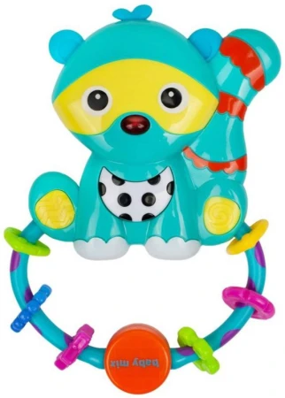 Hrkálka Baby Mix mýval pre bábätko na batérie Svetlo Zvuk Hrkálka Baby Mix mýval pre bábätko na batérie Svetlo Zvuk