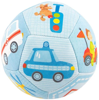 Chrastítko baby soft míček textilní 12cm 2 barvy pro miminko
