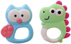 Chrastítko plastové baby zvířátko set 4ks pro miminko v krabici