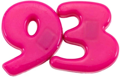 Číslice magnetické barevné 4cm set 27ks na kartě plast