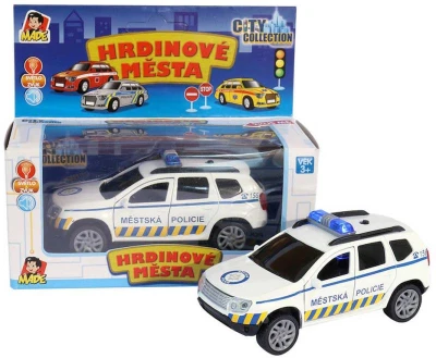 City Collection auto osobní SUV policie 10cm na baterie Světlo Zvuk City Collection auto osobní SUV policie 10cm na baterie Světlo Zvuk