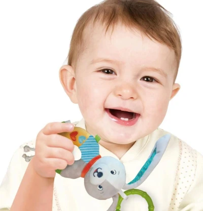 Clementoni Baby chrastítko zajíček s úchytem pro miminko PLYŠ