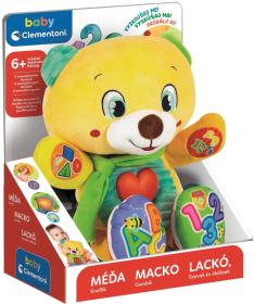 Clementoni Baby medvídek Lele interaktivní naučný žlutý na baterie Světlo Zvuk