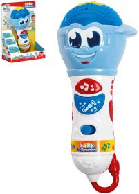 Clementoni Baby mikrofon 18cm na baterie LED Světlo Zvuk