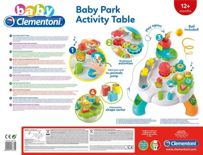 Clementoni Baby veselý hrací stolek s aktivitami na baterie Světlo Zvuk