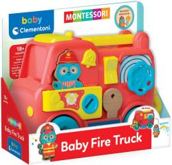 Clementoni CLEMMY Baby hasičské montessori auto na baterie Světlo Zvuk