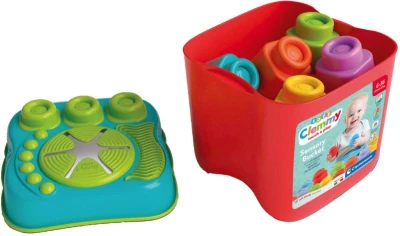 Clementoni CLEMMY Set sensorický vkládací kyblík + 15 soft kostek pro miminko