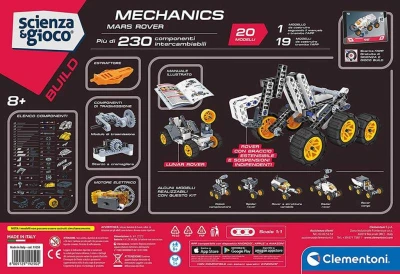 Clementoni Mechanická laboratoř NASA Mars rover na baterie (stavebnice)