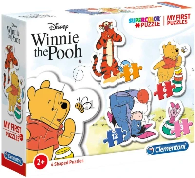 Clementoni Moje prvé tvarované puzzle Medvedík Pú baby skladačka 4v1 Clementoni Moje prvé tvarované puzzle Medvedík Pú baby skladačka 4v1