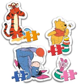 Clementoni Moje první tvarované puzzle Medvídek Pú baby skládačka 4v1