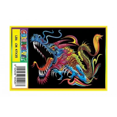 Colorvelvet Sametový obrázek Drak 47x35cm Colorvelvet Sametový obrázek Drak 47x35cm