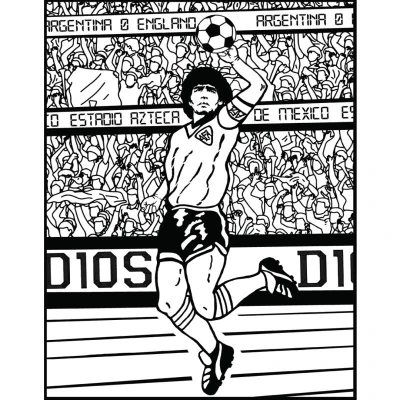 Colorvelvet Sametový obrázek Fotbalista Argentina 21x29,7cm