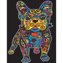 Colorvelvet Sametový obrázek Francouzský buldoček 47x35cm