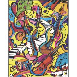Colorvelvet Sametový obrázek Hudba 47x35cm Colorvelvet Sametový obrázek Hudba 47x35cm