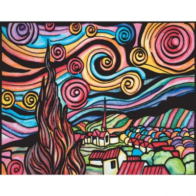 Colorvelvet Sametový obrázek Hvězdná noc 21x29,7cm Colorvelvet Sametový obrázek Hvězdná noc 21x29,7cm