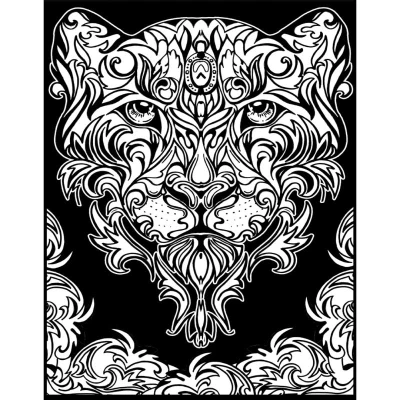 Colorvelvet Sametový obrázek Leopard 47x35cm