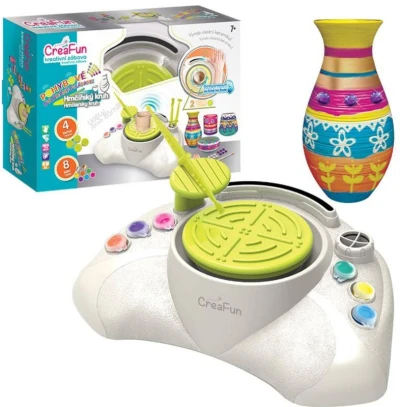 CreaFun Hrnčířský kruh dětský kreativní set výroba keramiky na baterie