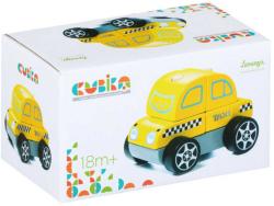 Cubika DŘEVO Baby autíčko Vůz taxi navlékací stavebnice set 5 dílků