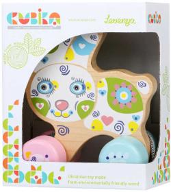 Cubika DŘEVO Baby Králík tahací na kolečkách (dřevěná hračka)