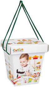 Cubika DŘEVO Baby stavebnice Doprava ve městě set 55 dílků v dárkové krabici