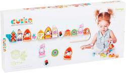 Cubika DŘEVO Baby Trpaslíci navlékací set 12 dílků provlékačka pro miminko