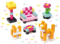 Cubika DŘEVO Pixel Stavebnice 3D Pokojík s kočičkou 200 dílků 1x1cm